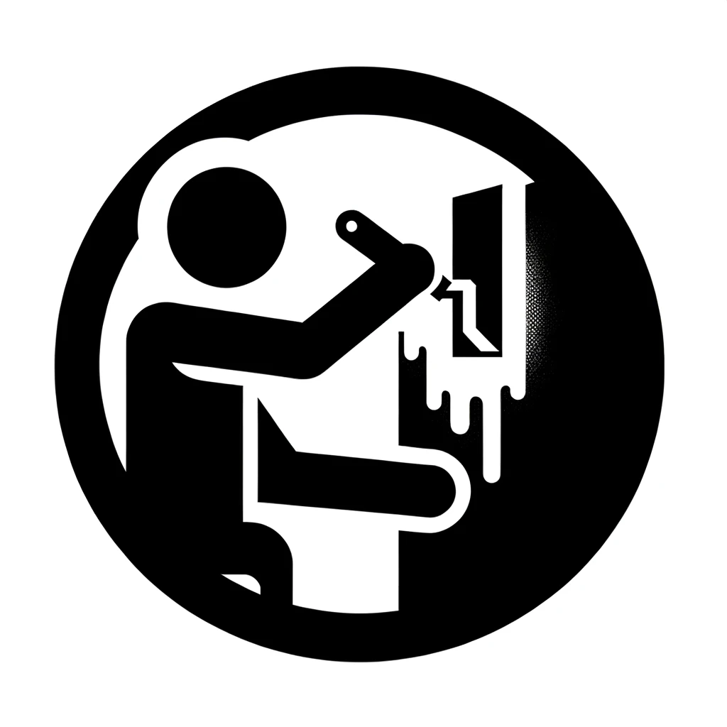 Pictogram of a plasterer