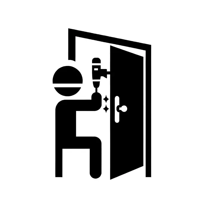 Pictogram of door installation