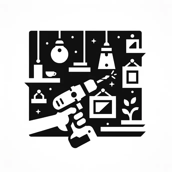 Pictogram of home accessory installation